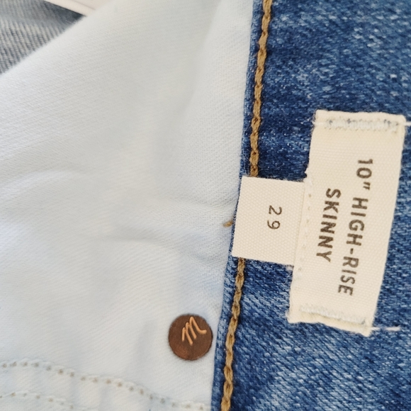 Madewell 10” High-Rise Button Fly Skinny Jeans size 29 - Picture 3 of 6